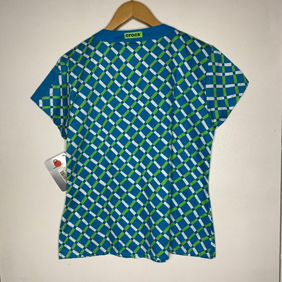 Crocs Diamond Design Scrub Top New with Tag Size Small - Picture 2 of 13